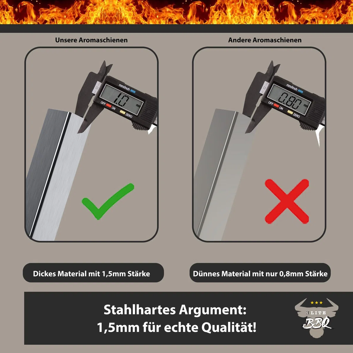 ELITE BBQ Flavorizer Bars per Weber Spirit 210, barre aromatiche per Weber Spirit 210 220 dal 2013, lamiera di fiamma, distributore di fiamma, Weber Spirit Grill a gas Spirit 210 pezzi di ricambio