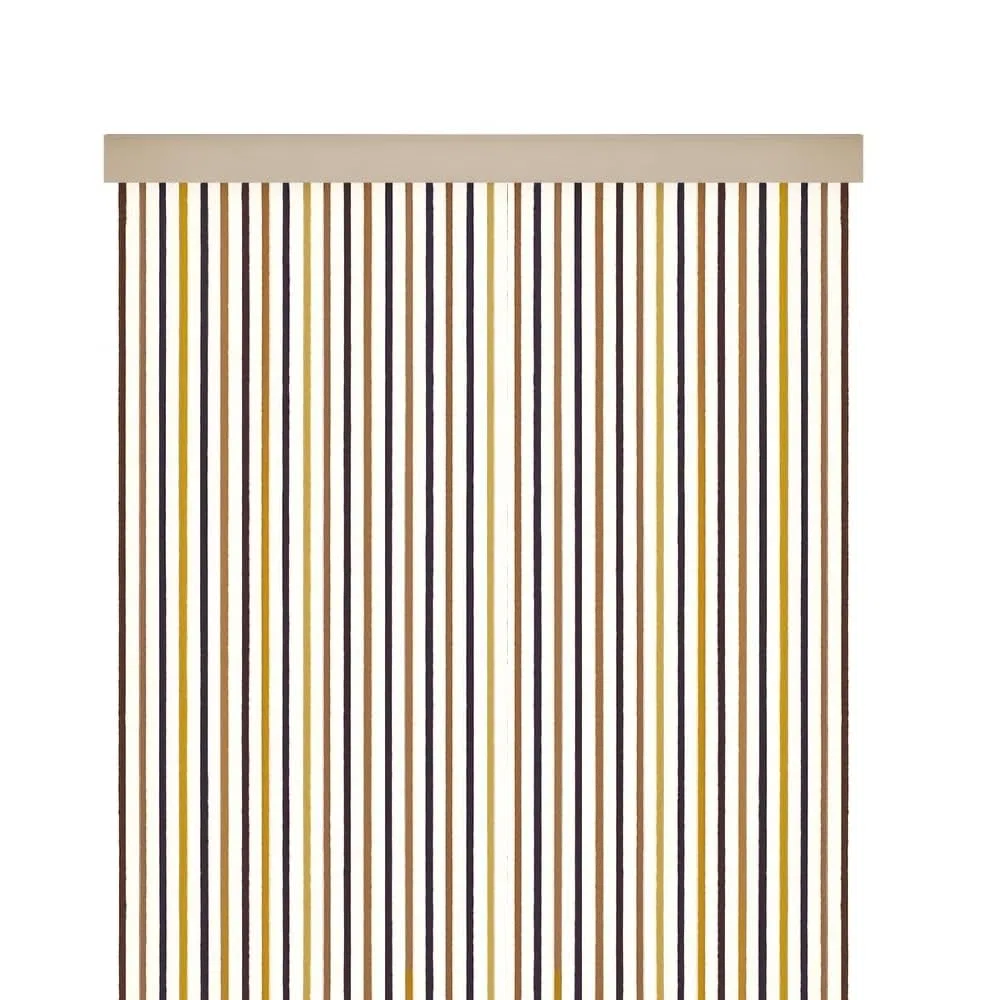 PALUPLUS Tenda a Cordoncino Antimosche, fili in Corda Intrecciata, misura 125x240 cm, tenda per porte e finestre, moschiera a pannello, catenelle a caduta, zanzariera per insetti -5851C-1,9 (Marrone)