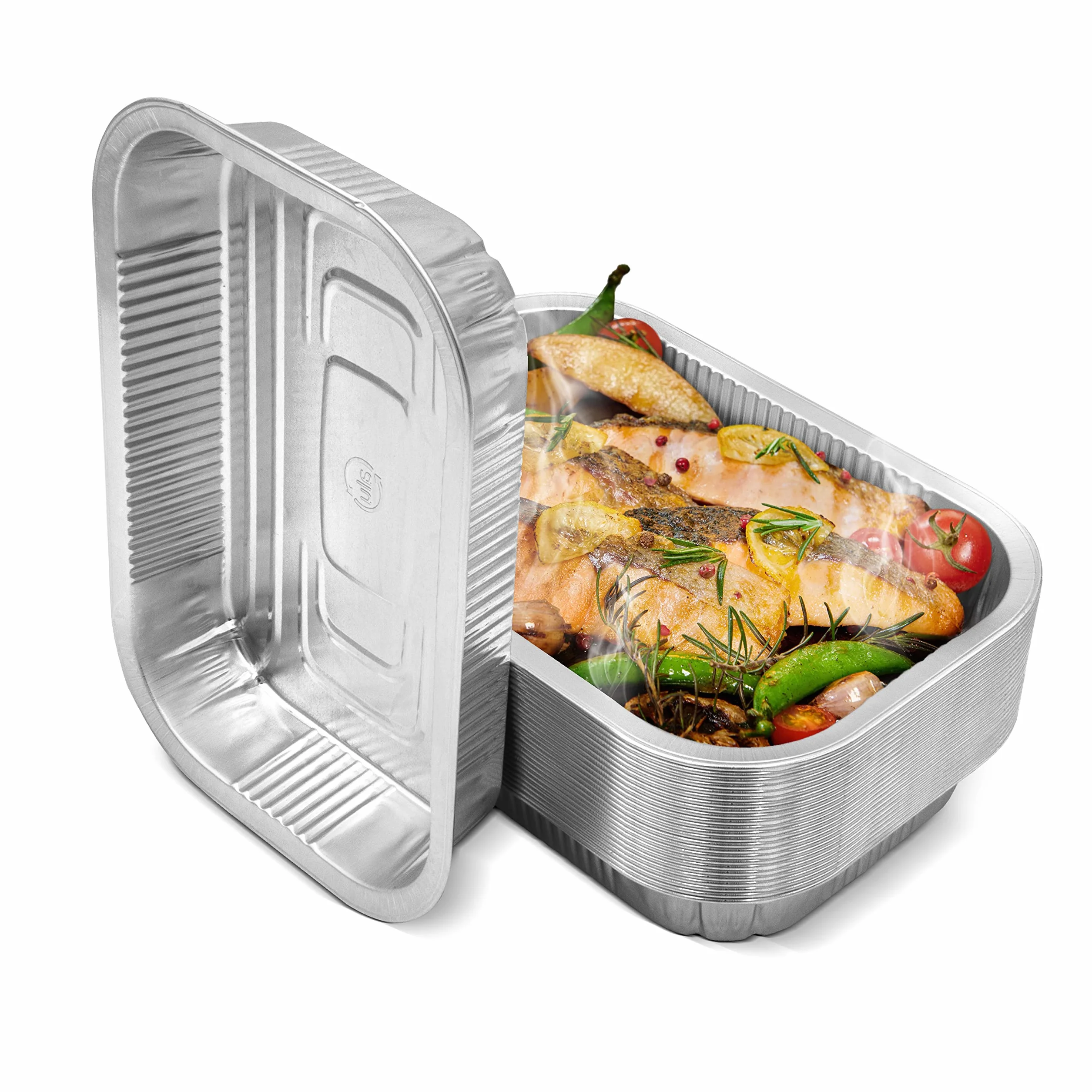 Ciotole in alluminio, vaschette raccogligocce in alluminio di alta qualità, ciotole da griglia. Perfettamente adatte per Weber, 25 pezzi.