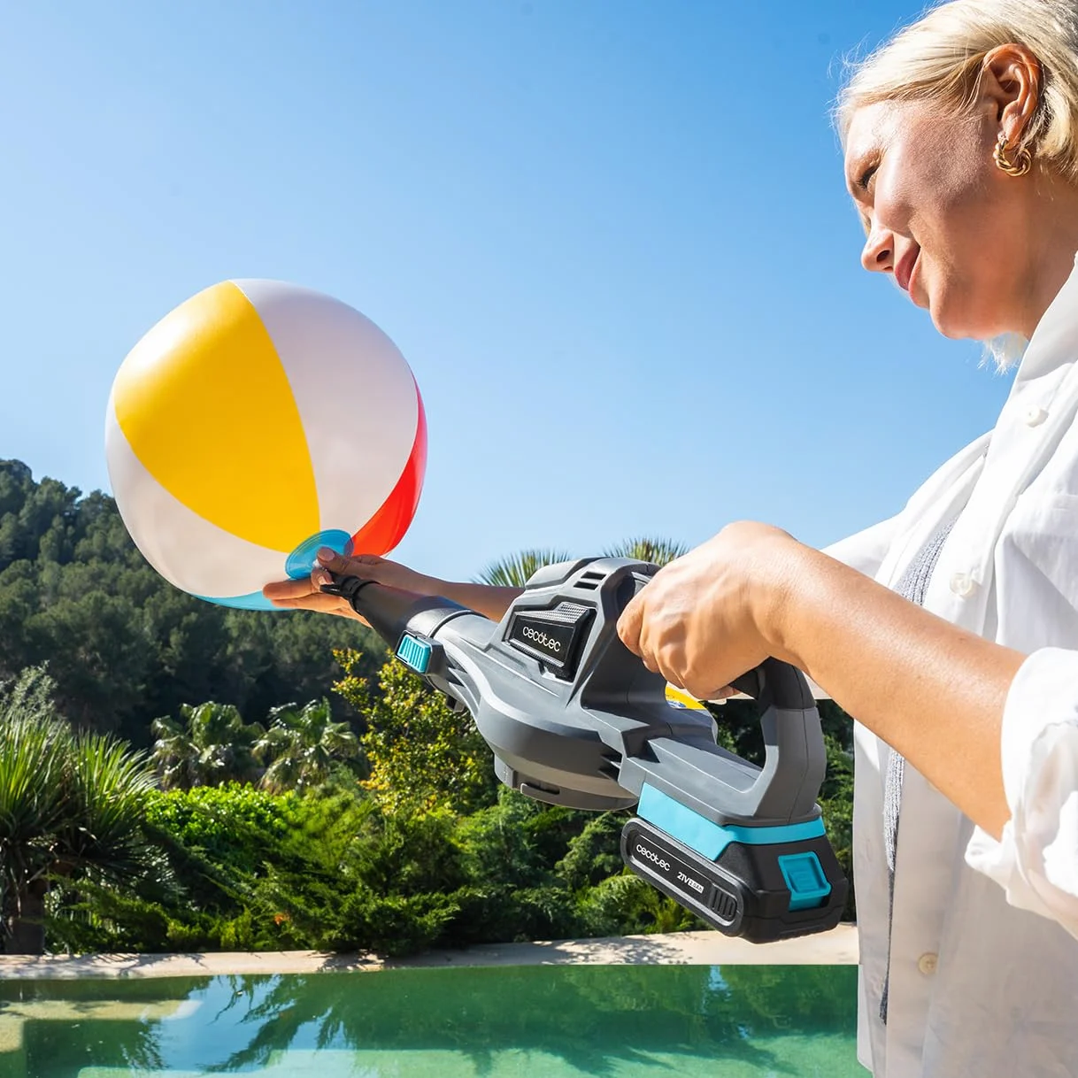 Cecotec Soffiatore a Batteria - Aspiratore Elettrico Ultralight Airforce 2500 Agile, 21 V, Velocità fino a 241 km/h, Velocità regolabile, Accessori per Gonfiaggio