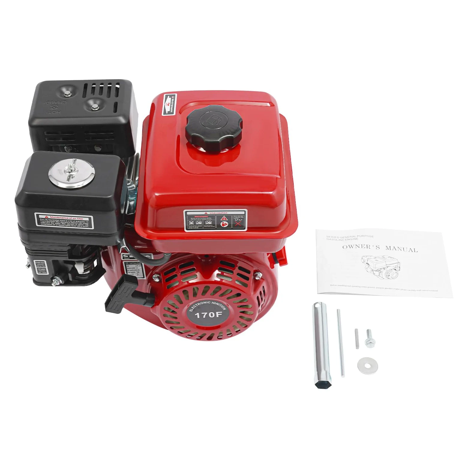 Motore a benzina per go kart, 7,5 CV 4 tempi OHV, motore a benzina 210cc, motore 4kW, motore stazionario 3600 giri/min per tosaerba, go kart, idropulitrici ad alta pressione