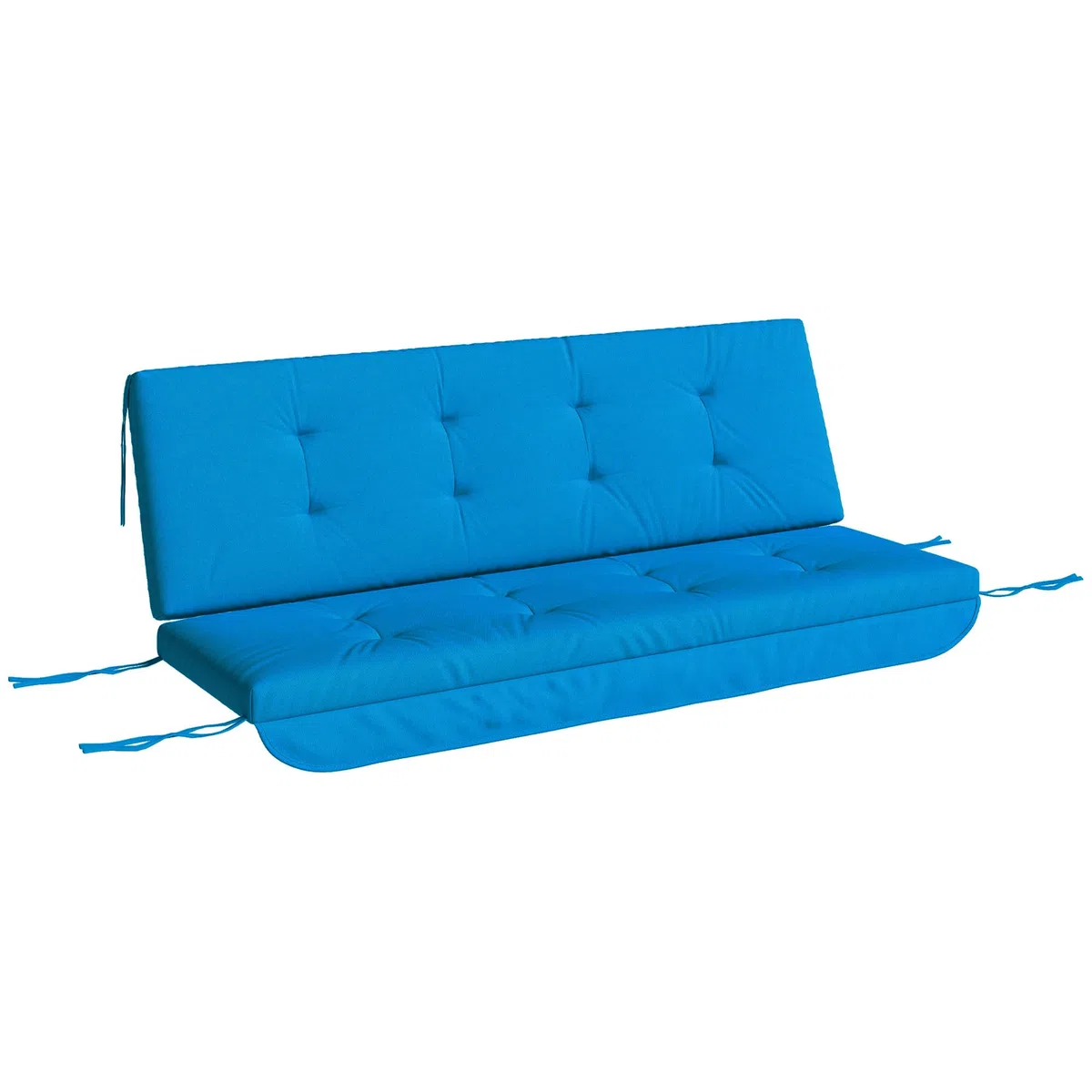 Outsunny Set di cuscini per dondolo Hollywood, 170 cm, cuscino per sedia a dondolo da giardino, cuscino laterale blu