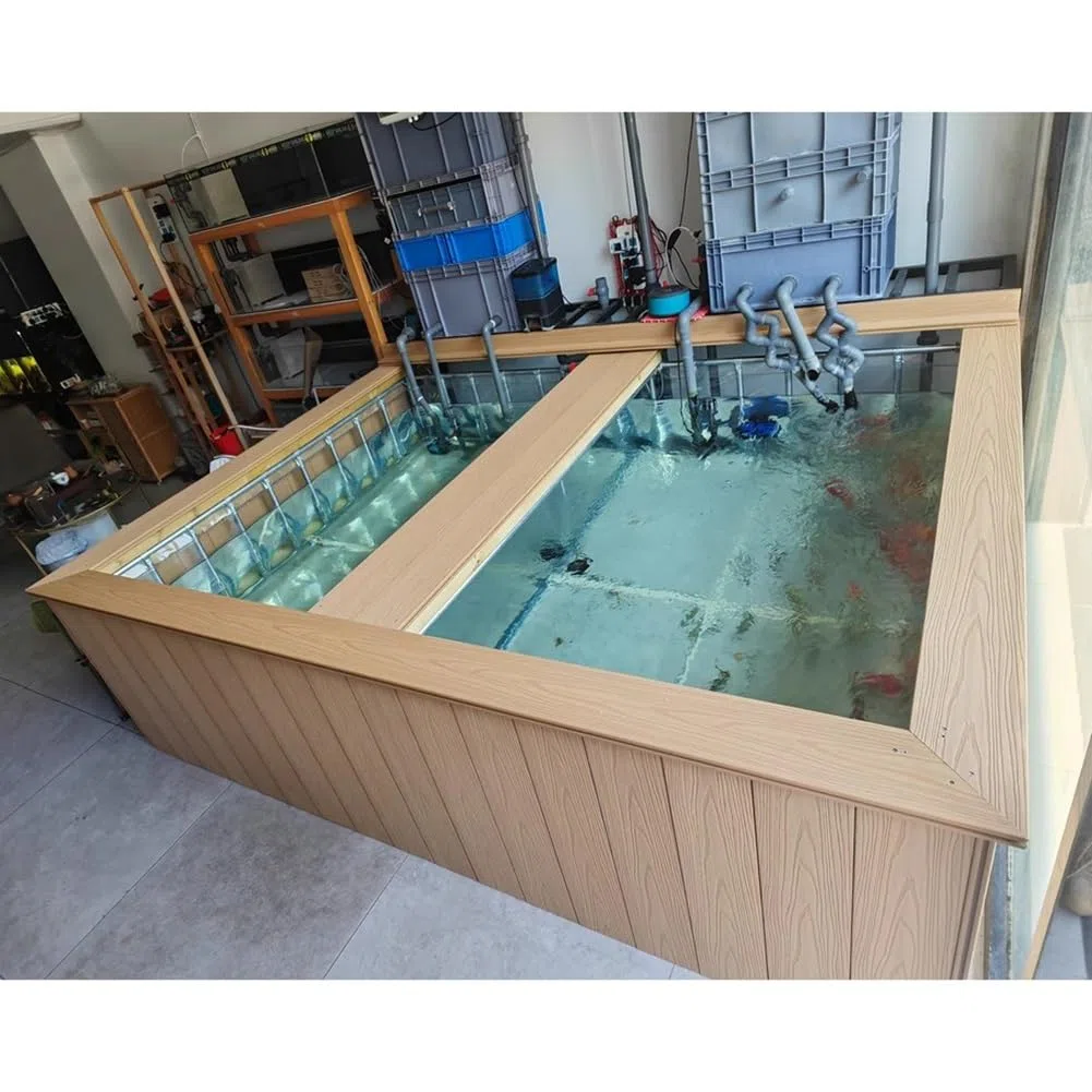 Laghetto per acquario, piscina, laghetto trasparente pieghevole, acquario in PVC per koi, laghetti per pesci da esterno, acquario, laghetto per koi, laghetto fuori terra, laghetto per tartarughe(Chiar