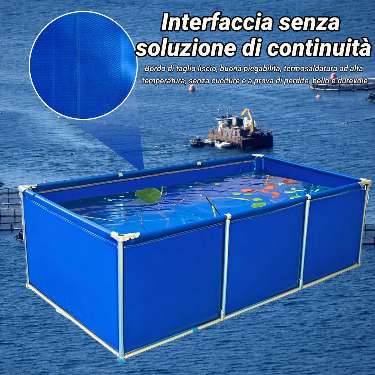 Laghetti da Giardino Fuori Terra Vasca Acquacoltura Multifunzione 2-in-1Con Staffe Metalliche per Interni/Esterni | Dimensioni 1.5x1x0.5m | Verde