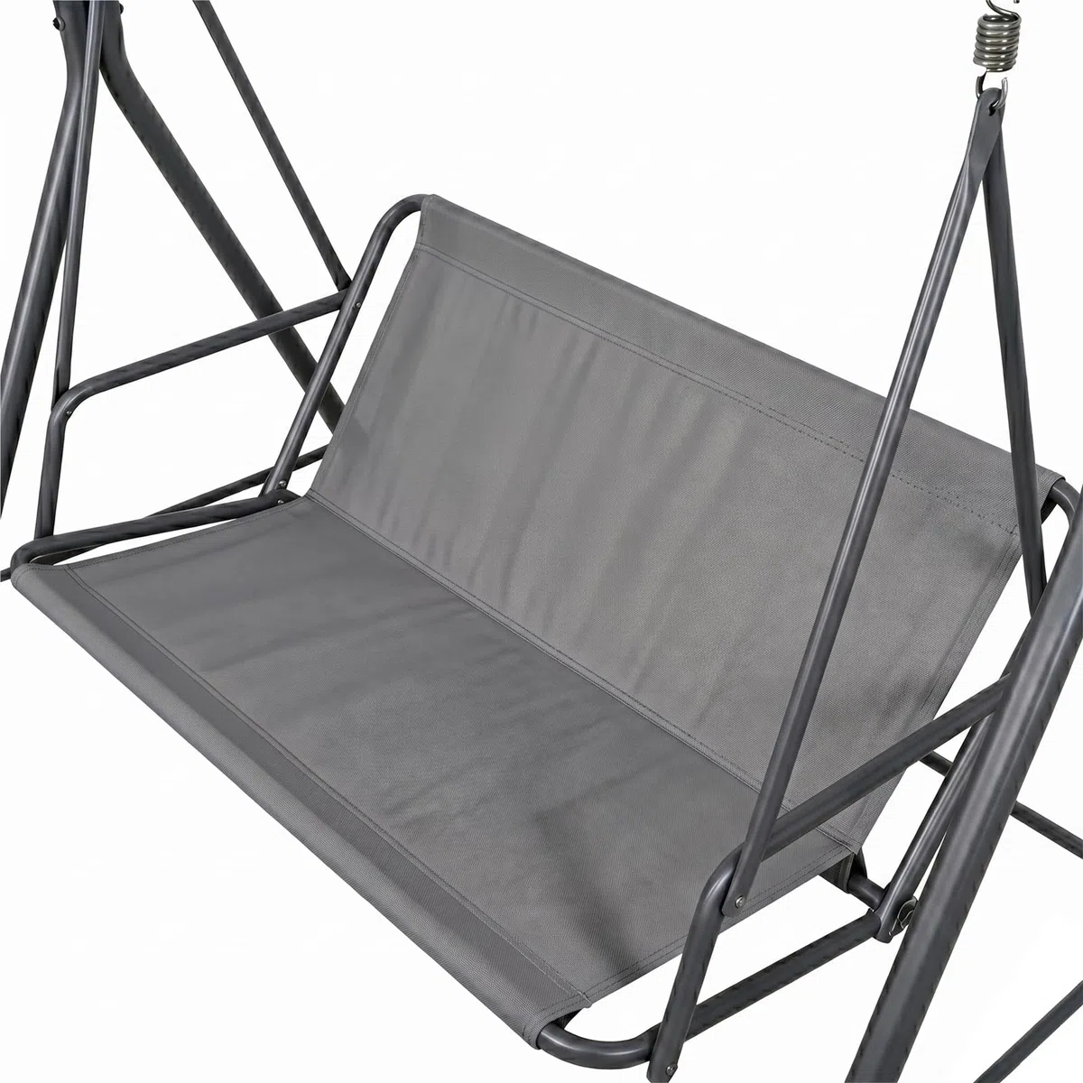 Coprisedile per Dondolo 2/3 Posti, Telo Ricambio Seduta Dondolo in Tessuto Oxford 600D, Copertura Impermeabile e Resistente UV per Altalena da Giardino Esterno,Grigio,158x(54+54) cm
