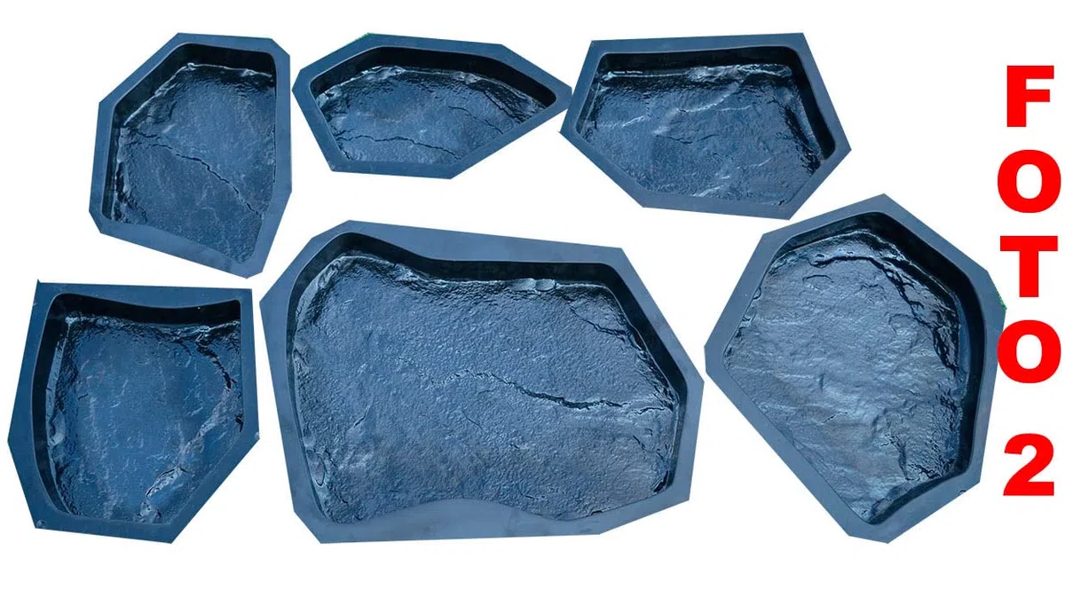 SvitMolds, #S34 Stampi per cemento, 6 pezzi, stampi in plastica, per pavimentazione fai da te effetto pietra, per vialetti e sentieri da giardino