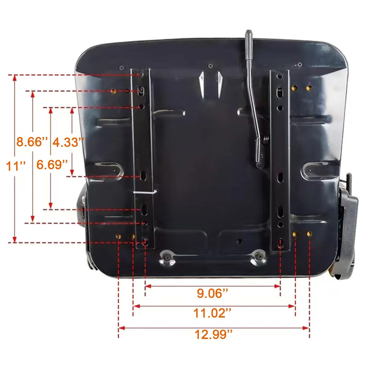 Sedile universale per carrello, sedile trattore pieghevole con schienale regolabile, cintura di sicurezza per tosaerba in PVC per escavatore, pale compatta, terna per escavatore, bulldozer, pale