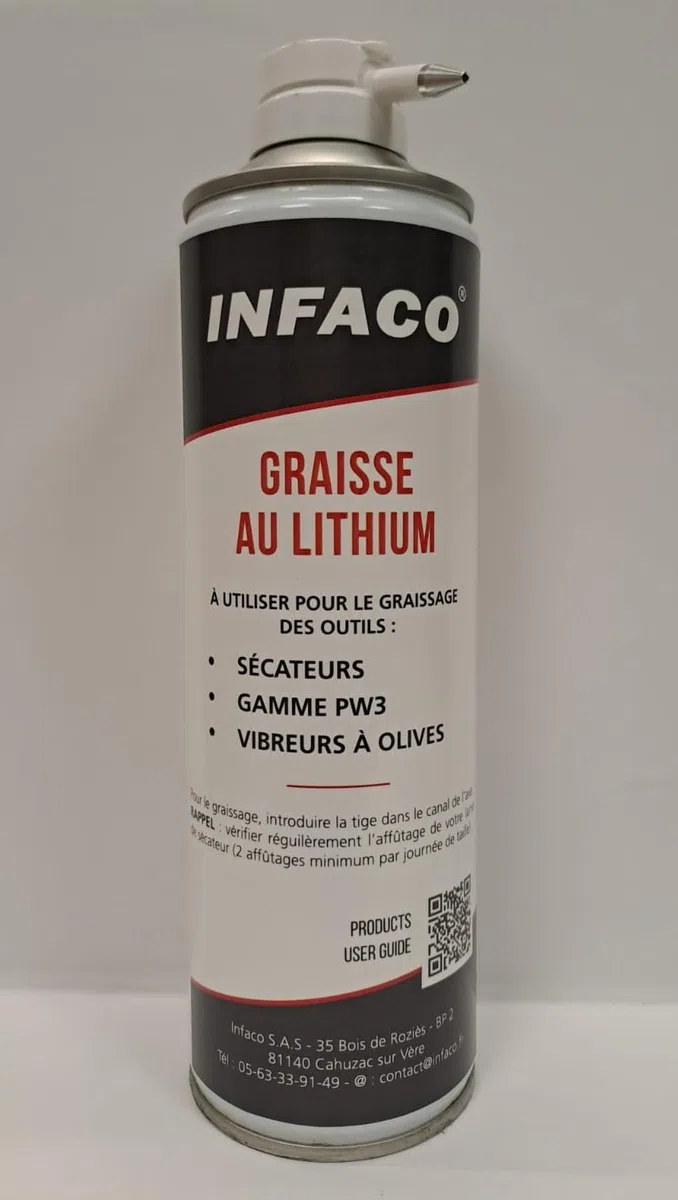 GRASSO SPRAY AL LITIO/GRAISSE AU LITHIUM INFACO - CASTELLARI (500 ml)