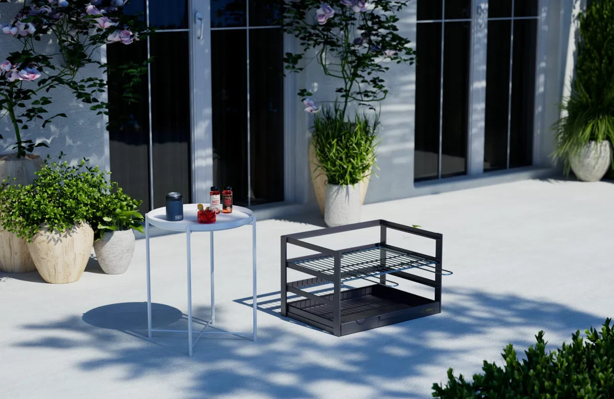 Imex El Zorro 71472.0 cassetto Barbecue con griglia zincati, Nero, 57 x 41 x 35 cm