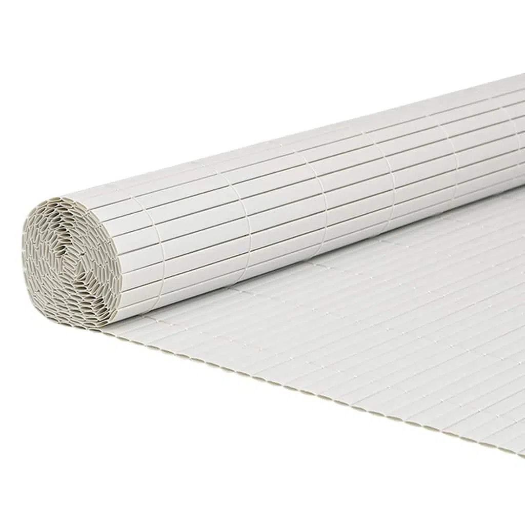 vidaXL Recinzione da Giardino Bifacciale Bianca 1,8x5 m in PVC, Pannello della Recinzione del Giardino, Recinzione in Giardino, Pannello del Giardino