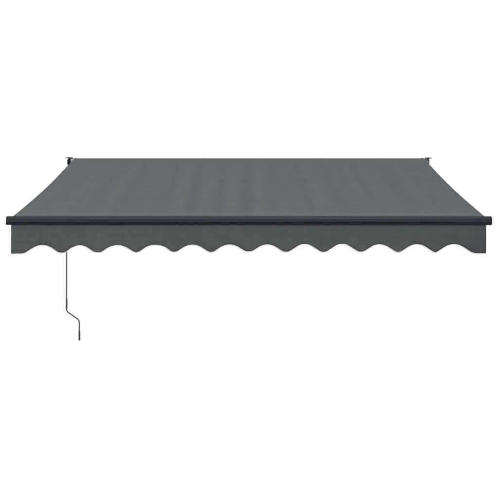 IKAYAA Tenda Retrattile elettrica Tenda da Sole 300x250 Tenda Retrattile Automatica Resistente ai Raggi UV con elecomando manovella-Antracite (Telaio Grigio)-300 x 250 cm