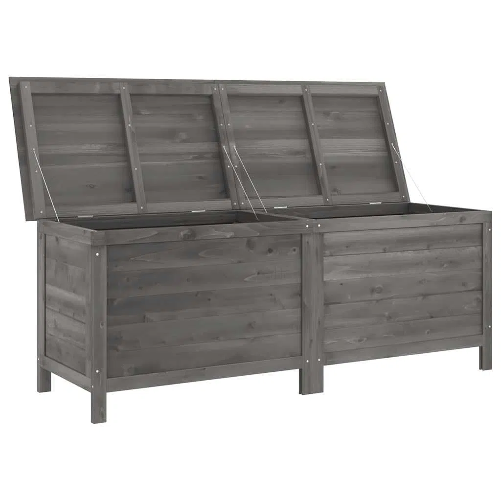 Generico Contenitore da Giardino Antracite 150x50x56,5 cm Massello Abete,Cassapanche da Esterno