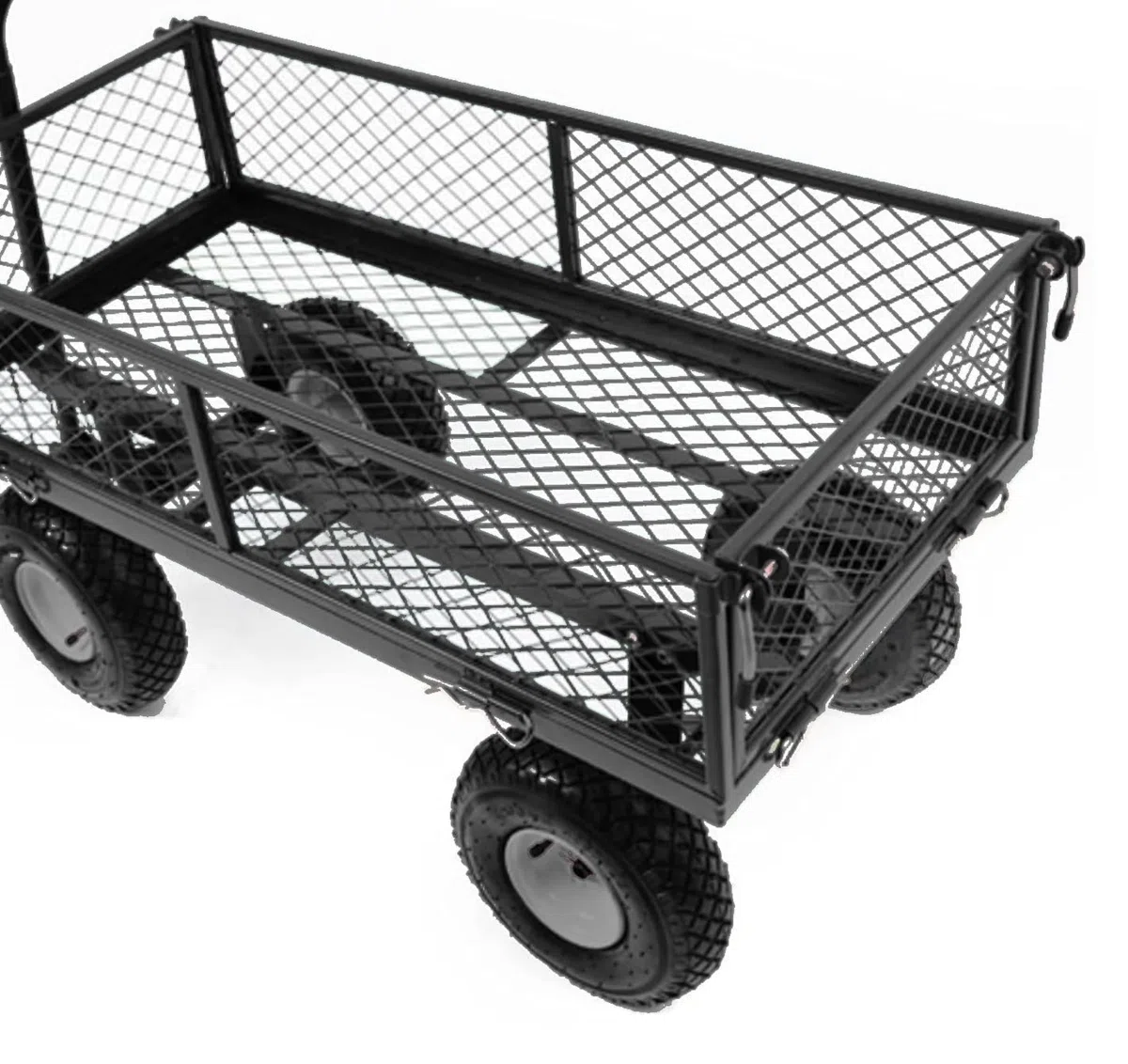CARRELLO A MANO CON SPONDE LATERALI RIBALTABILI CARICO MAX 300 KG PORTA PACCHI PORTA TUTTO CARRETTO DA GIARDINO