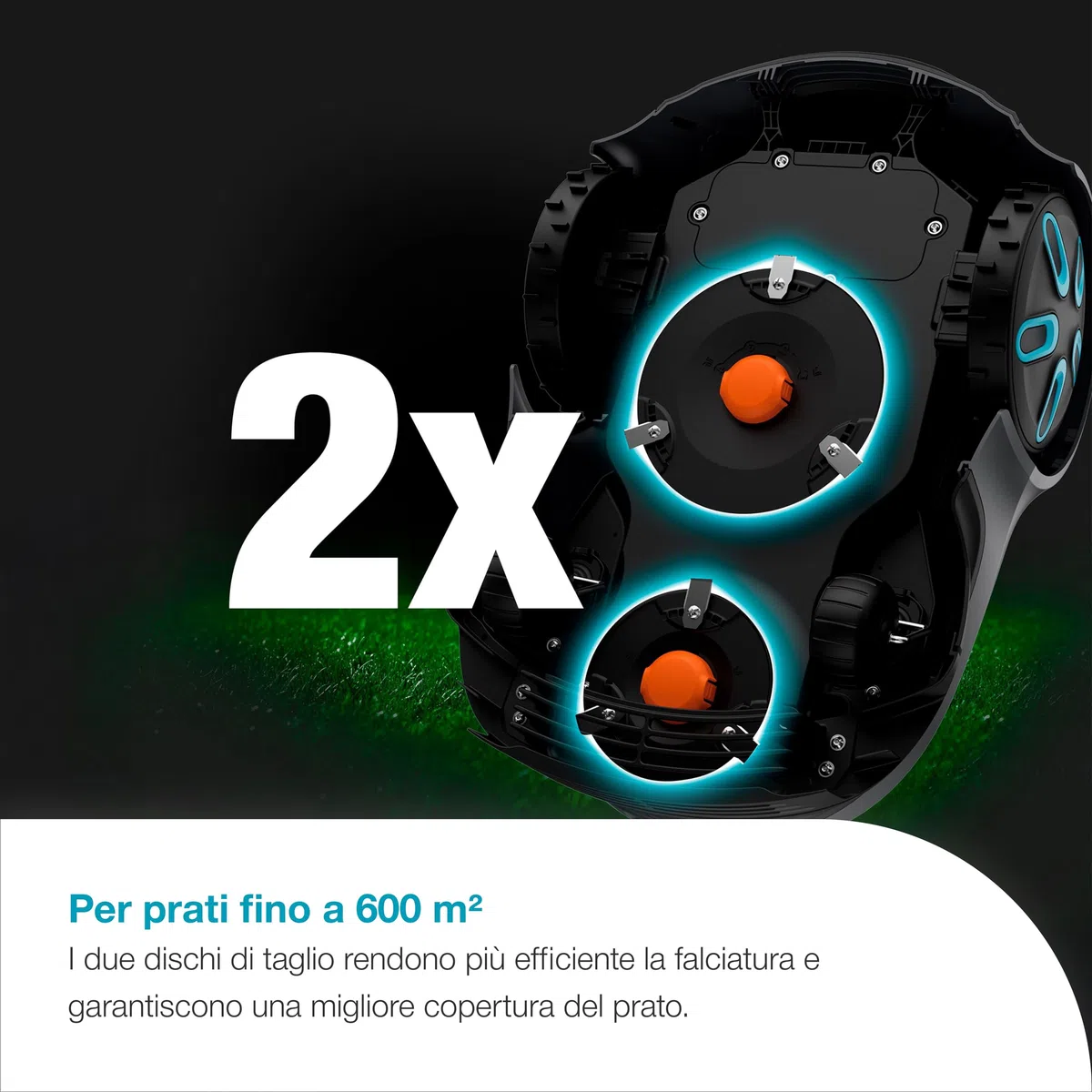 Tondeuse robot - GARDENA - Smart SILENO Free 600 - Sans câbles périphériques - Surface 600 m² - Inclus smart Gateway