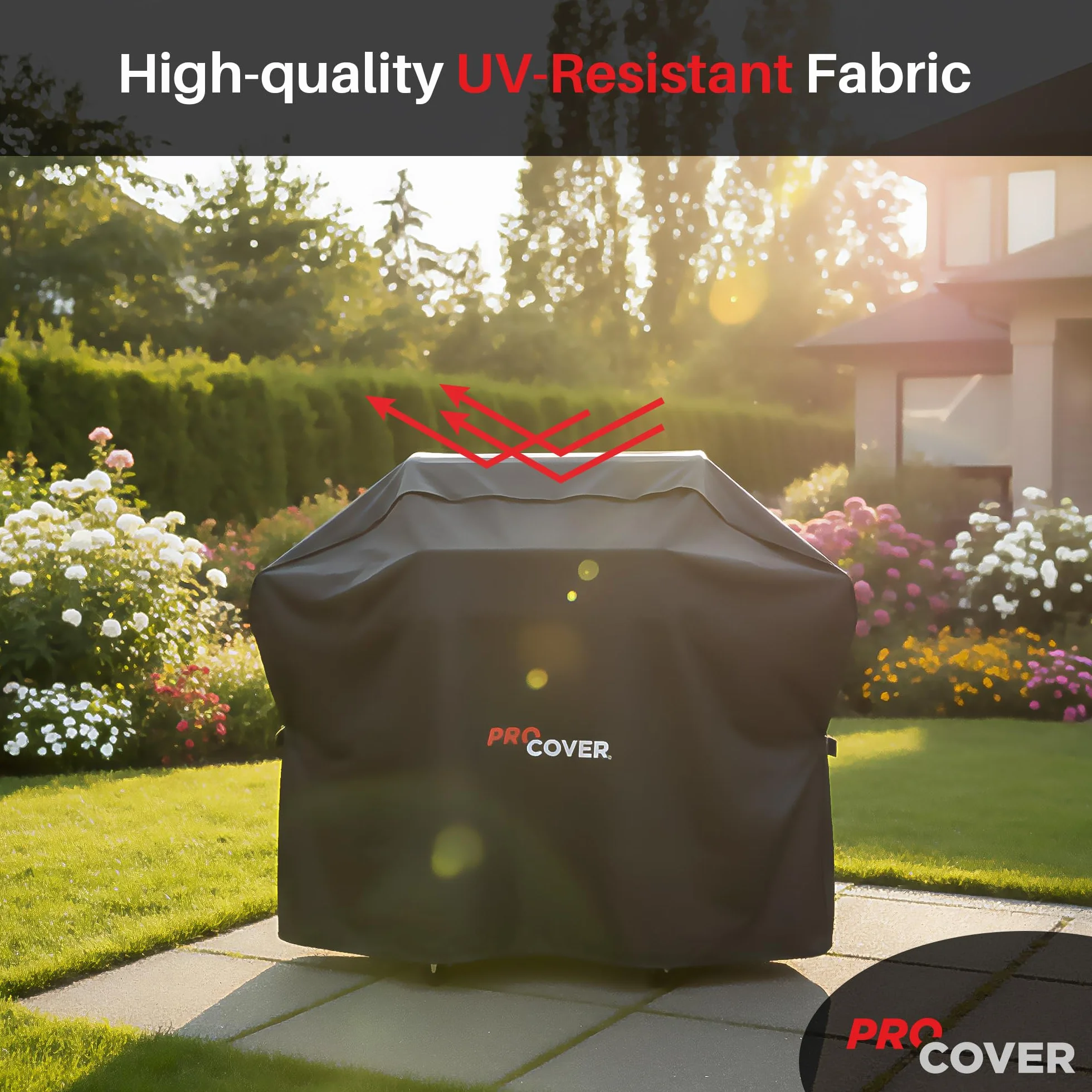 Copertura per Barbecue e Griglia – Impermeabile e resistente | Oxford 600D Premium | Antivento | Qualità professionale compatibile con tutti i marchi (132cm x 112cm x 66cm)