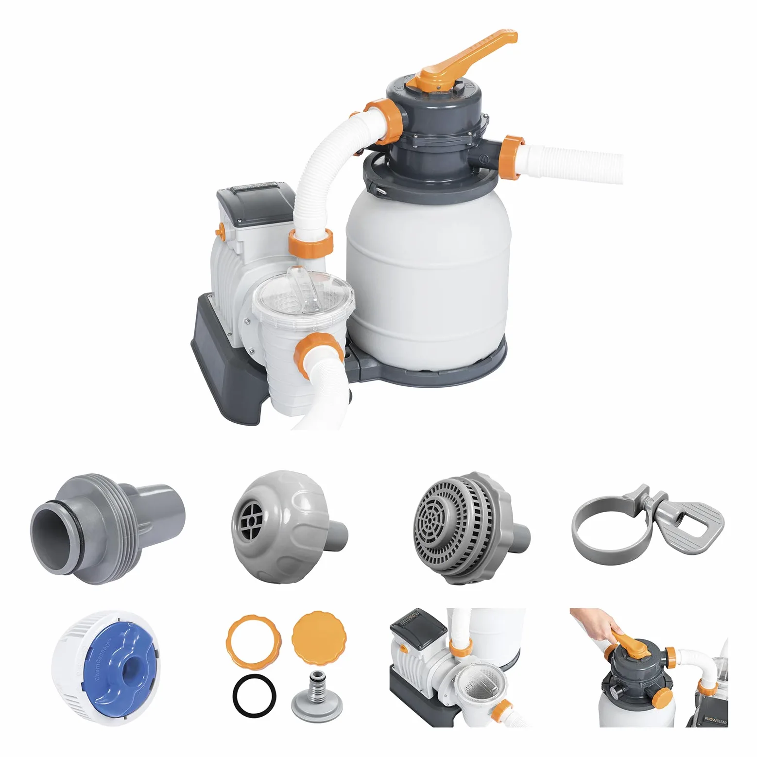 Bestway Pompa di FILTRAGGIO A Sabbia per Piscina