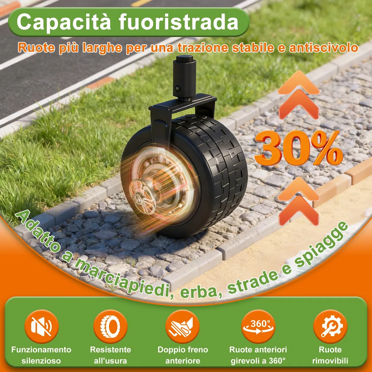 Devoko 260L carrello spiaggia 200kg carrello con ruote portatutto grandi,carrellos pieghevole Con Braccioli Regolabili e Tasche Laterali per Giardino Campeggio all'aperto Ogni Tipo di Terreno, Nero
