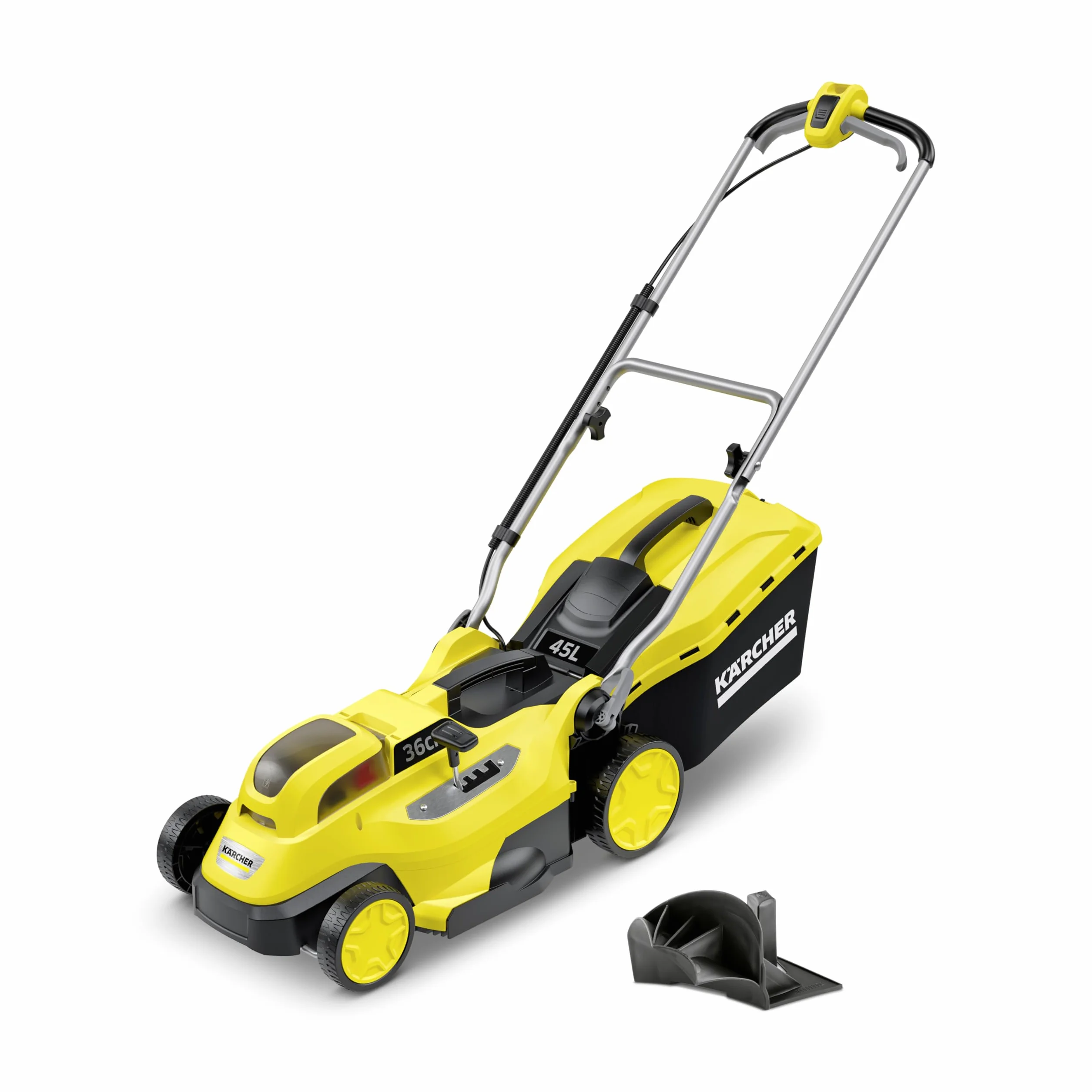 Kärcher - Rasaerba elettrco LMO 18-36 Battery - Ampiezza di taglio 36cm - Capacità serbatoio 45l - Durata batteria 350m² - Batteria 18 V (esclusa), Giallo