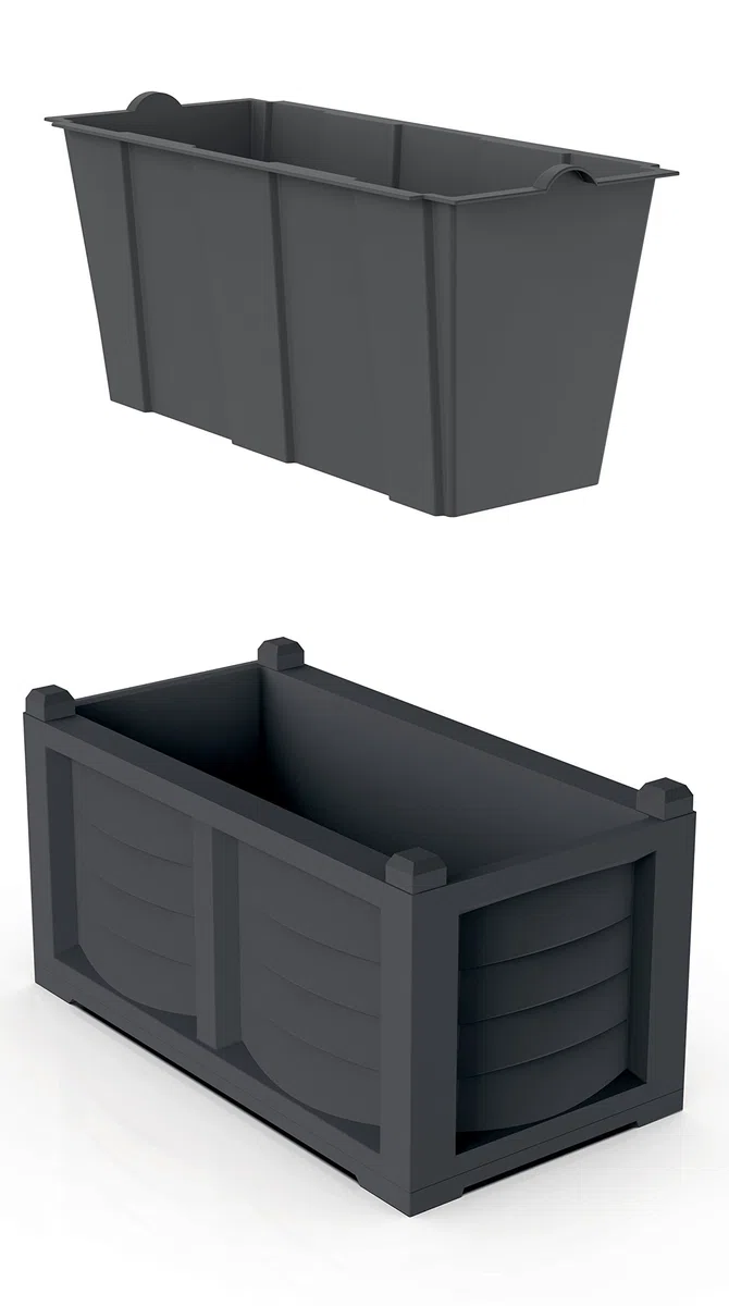 Bama 31966 Kit Arredo Antracite 80x42.5x42 cm
