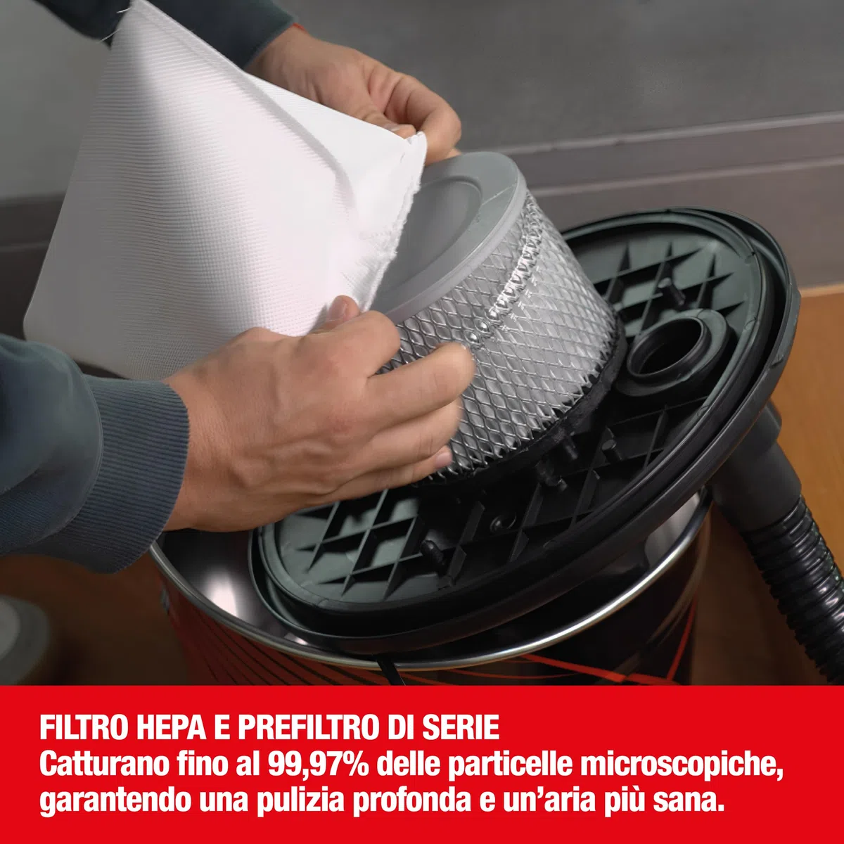 Lavor Aspiracenere ASHLEY 412 con funzione soffiante, regolatore di flusso, filtro HEPA lavabile e prefiltro polveri fini