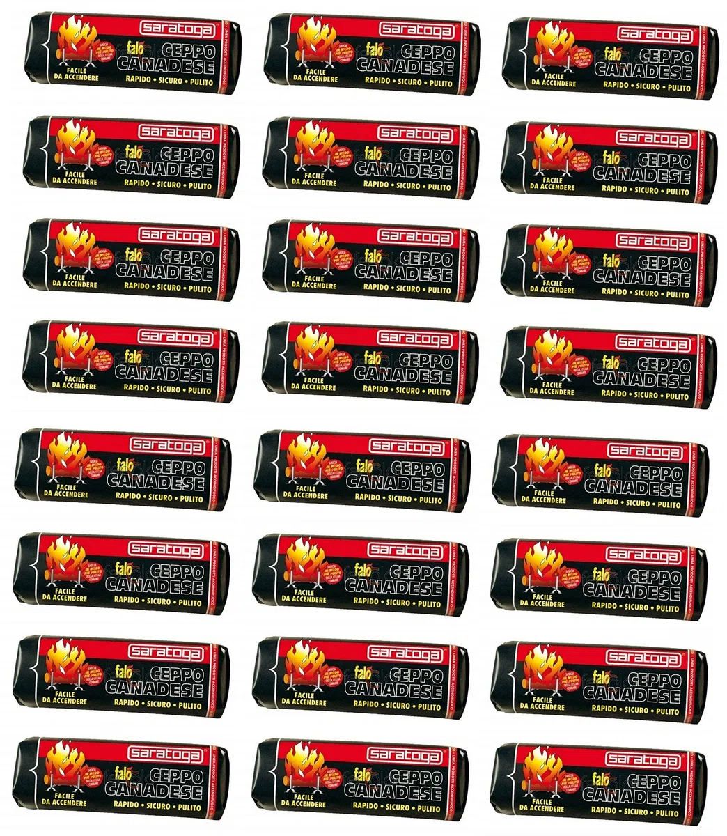 TRONCHETTO SARATOGA GR 1100 STOK 24 PZ ACCENDIFUOCO CEPPO CAMINO STUFA