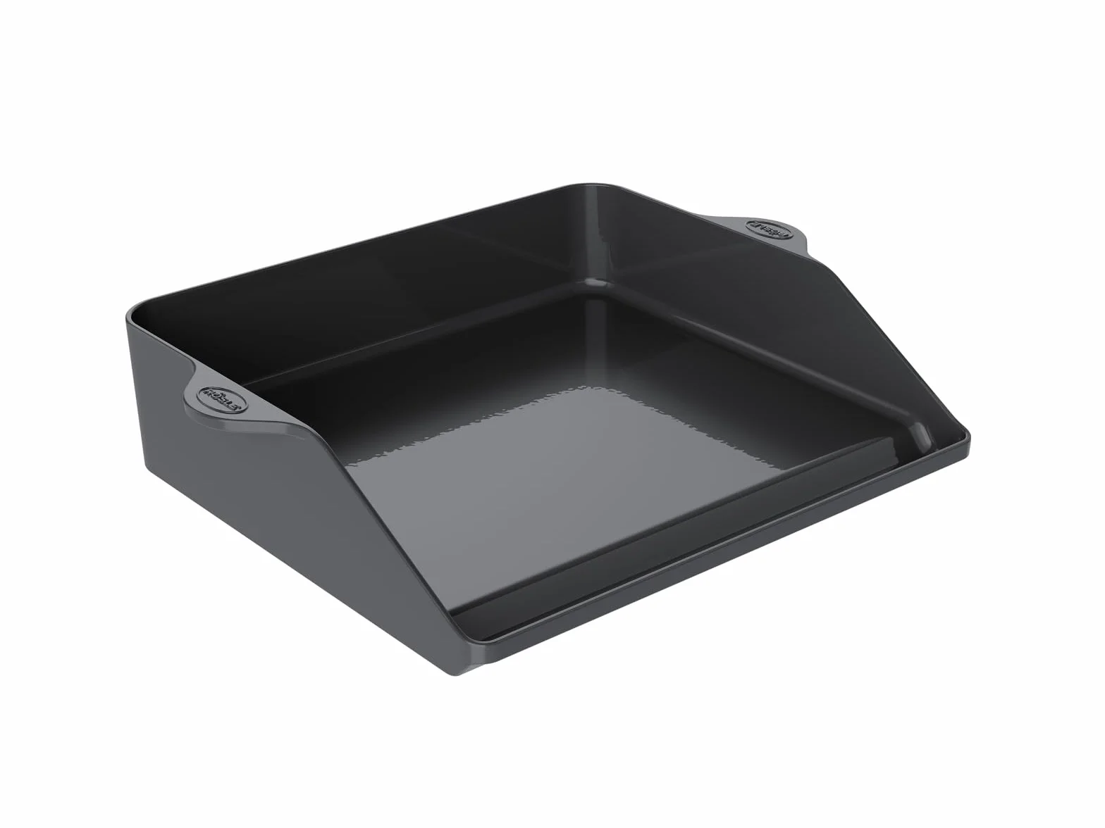 RÖSLE Plancha Piastra per barbecue di alta qualità in ghisa smaltata, per la carne, le verdure e piccole pietanze da grigliare, bordo particolarmente alto, 47 x 36,5 cm, nero