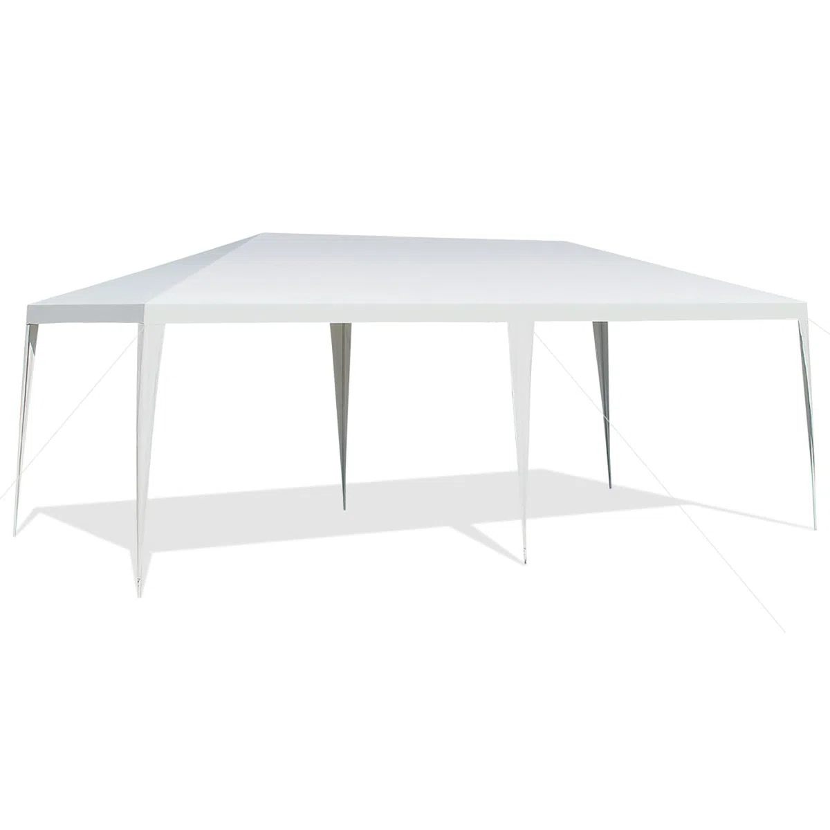 FANTASK Gazebo da giardino, 3 x 6 m, portatile, per matrimoni, mercati di frutta, colore bianco