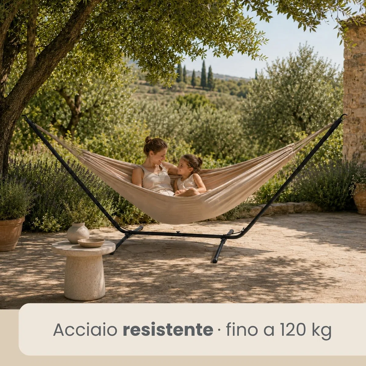 AMANKA 310x100 Supporto per Amaca Fino a 120 kg - Struttura per Amaca Sospesa - Base Amaca per 2 Persone - Dondolo Amaca da Giardino - Porta Amaca Senza Amaca Sostegno per Amaca Struttura Porta Amaca