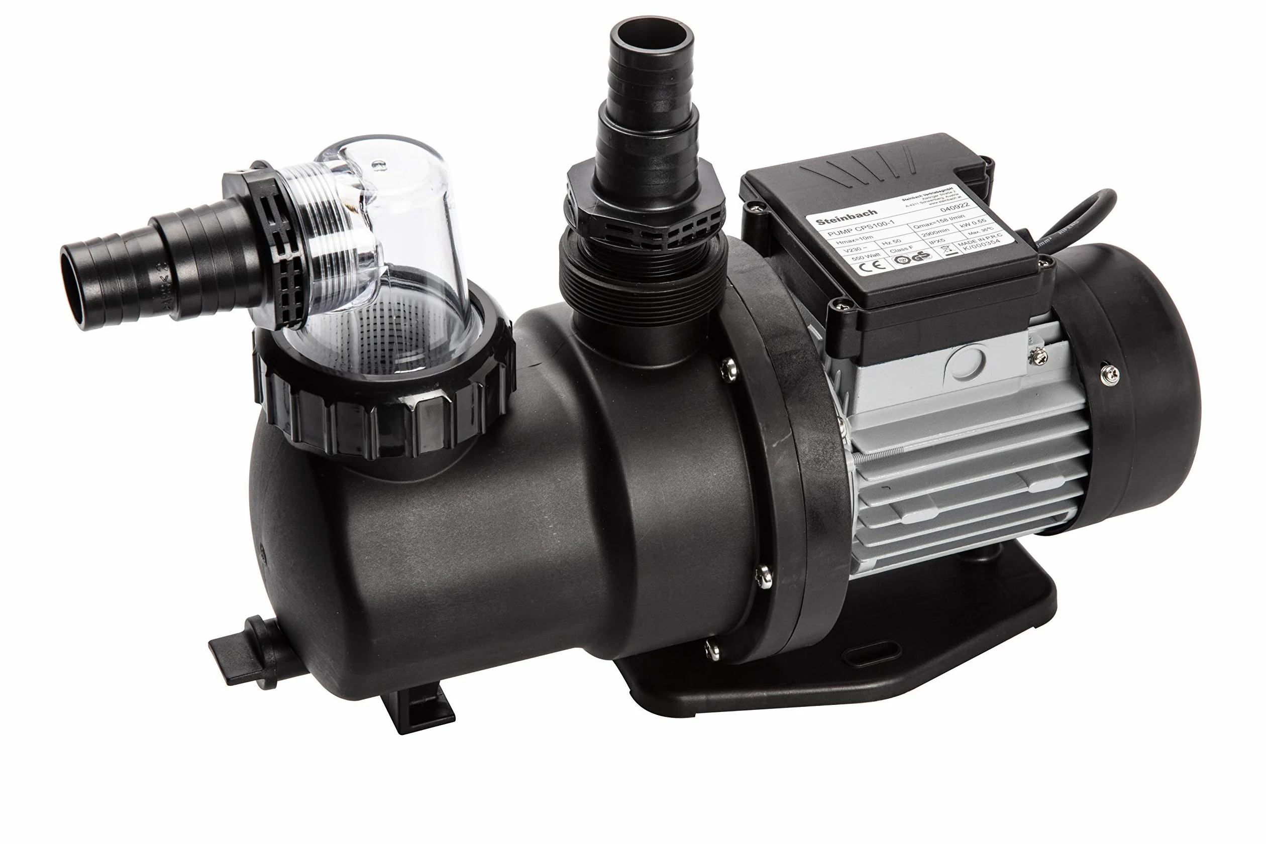Pompa filtro Steinbach SPS 100-1, 230 V / 550 Watt, 158 l / min, max. Altezza della pompa 10 m, 040922