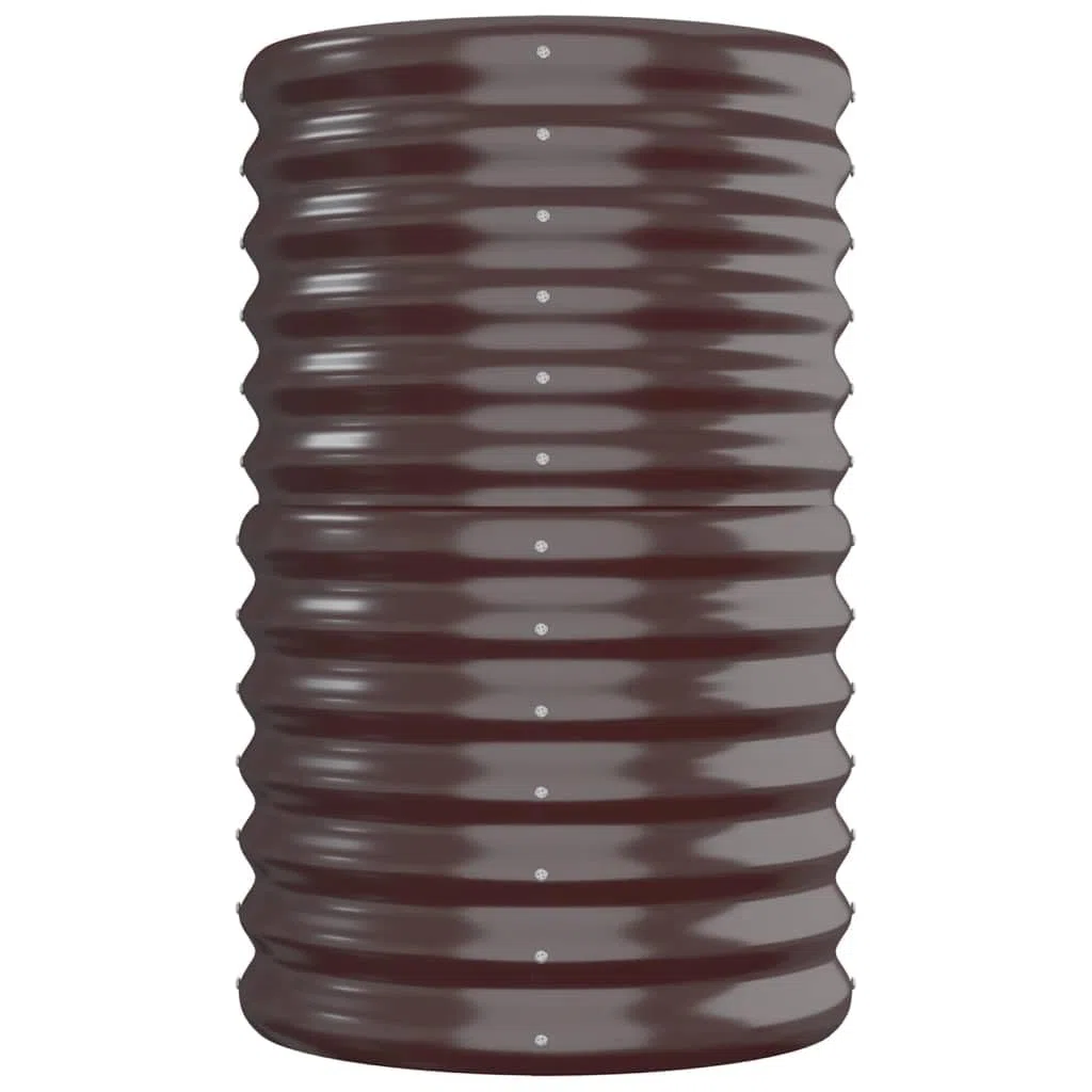 Generico Letto Giardino Acciaio Zincato 260x40x68cm Marrone,Casa e Giardino,Prato e giardino,Giardinaggio,Vasi e fioriere-318905
