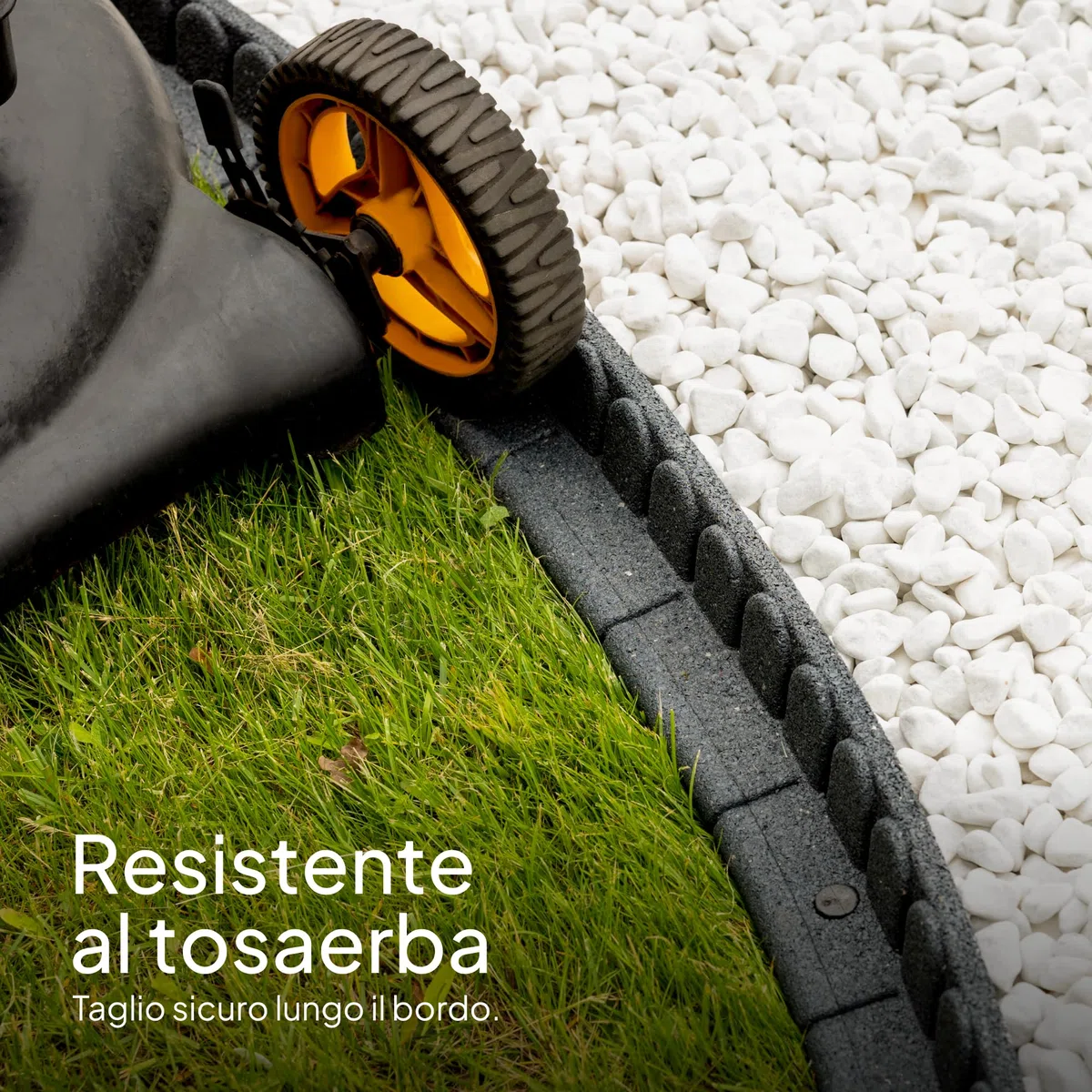 Bordura per Aiuola 4,6 Metri - Bordo Giardino Flessibile in Gomma Riciclata - Bordatura Aiuole Giardino per Prati, Sentieri, Sporgenze e Prati Artificiali - Lunghezza di 4 x 1,15 m, Antracite