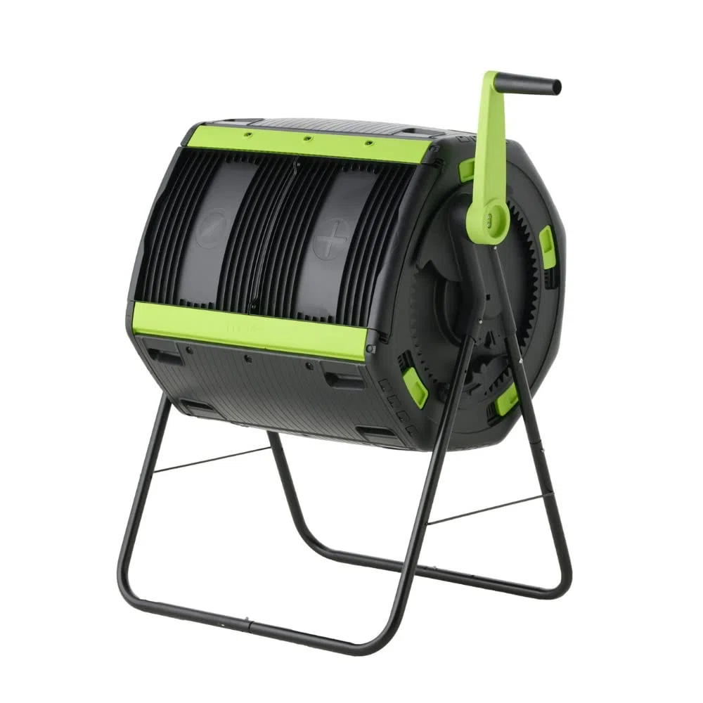Compostiera rotante a doppio cestello 180 litri + Carrello Raccolta Compost ● Semplifica e velocizza il compostaggio ● Anti-roditori