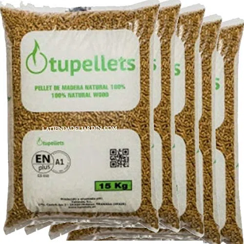 Suinga - 75 kg di pellet di legno 100% naturale per riscaldamento, Uso pratico, conveniente ed efficiente