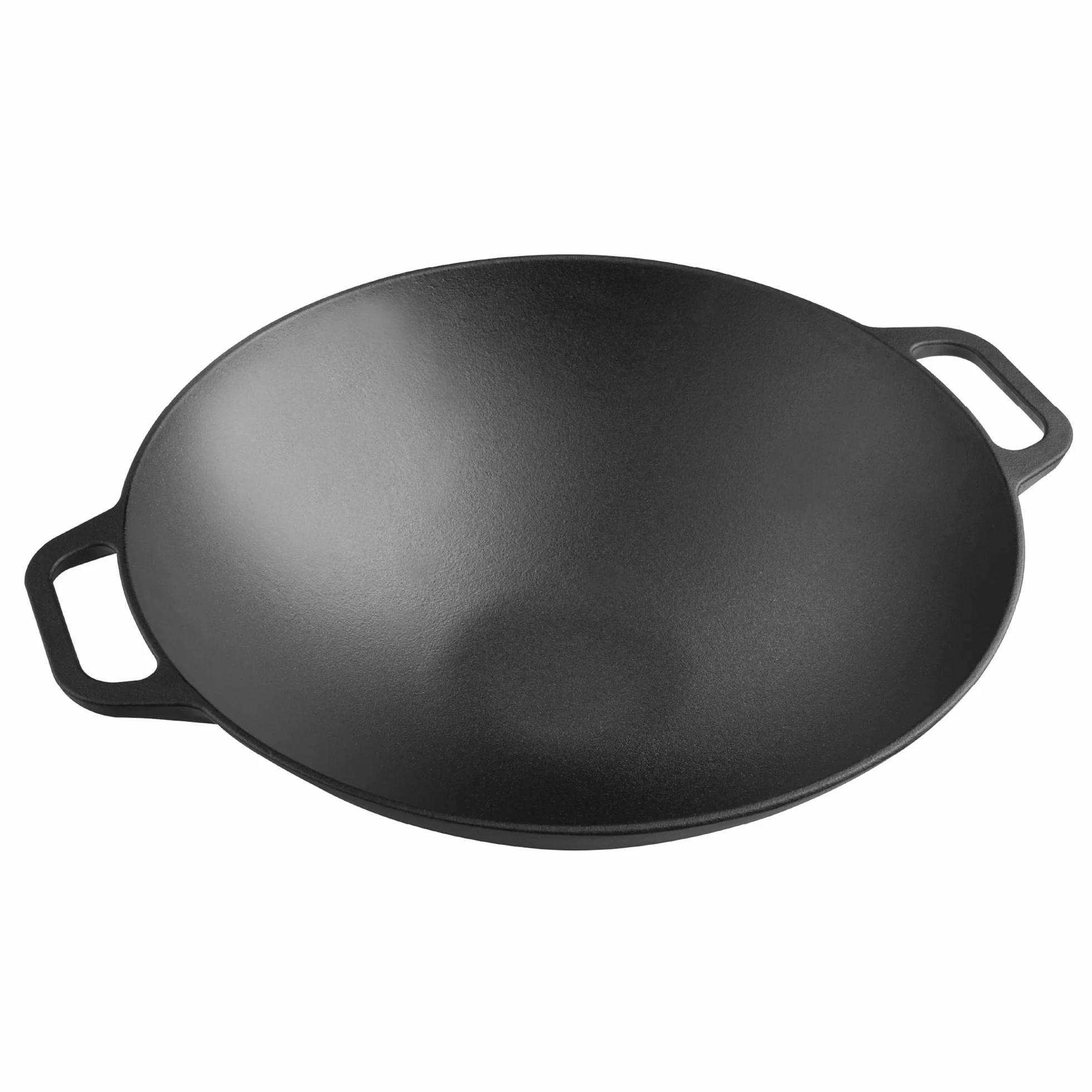 Victoria Wok in Ghisa Smaltata Induzione da 35,5cm, Adatta per, Fuoco, Barbecue, Forno, Vetroceramica e Gas, Cast Iron Skillet Senza Sostanze Tossiche, Senza PTFE e PFOA