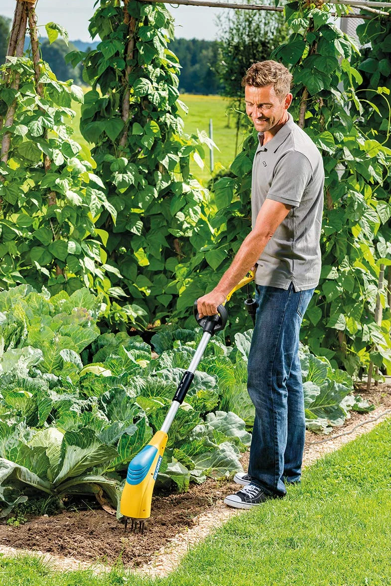 GLORIA Gardenboy PLUS | Motocoltivatore multifunzione | Fresa da giardino | 230 V, 400 W | Dischi oscillanti dentati d'acciaio temprato | Profondità di lavoro (max.) 8 cm | Lunghezza regolabile