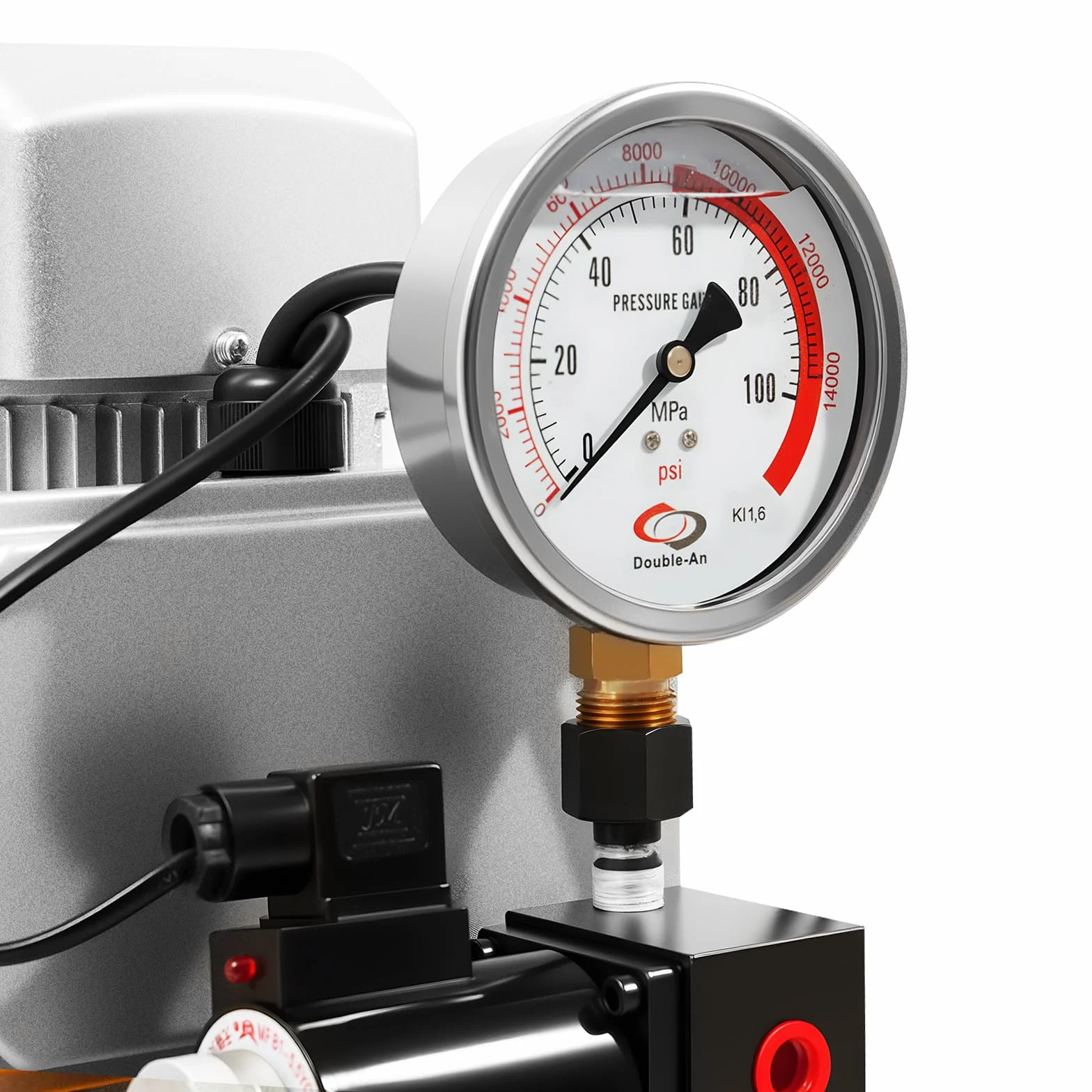 Pompa idraulica elettrica 220 V con elettrovalvola, pompa idraulica ad alta pressione, 750 W, pressione di uscita regolabile 725-10.000 PSI