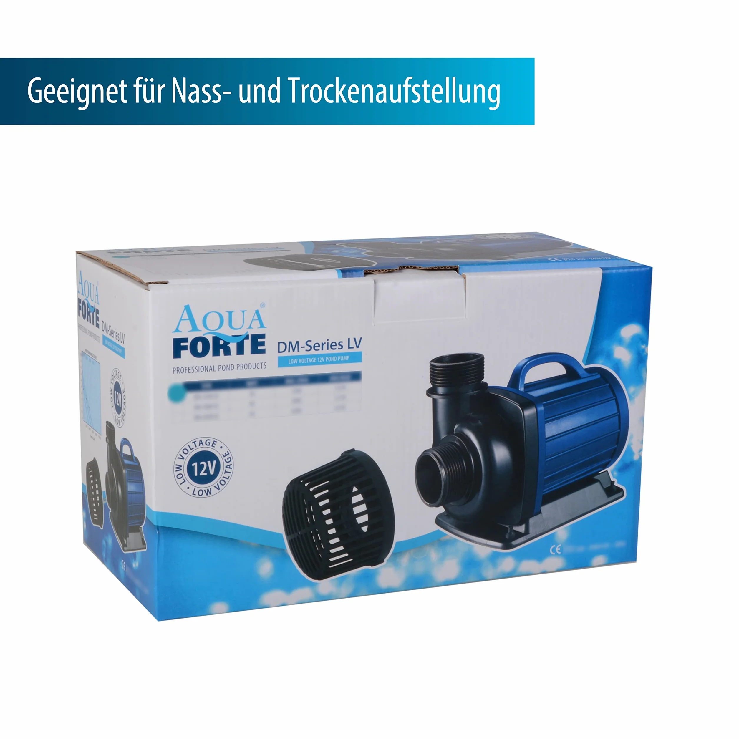 AquaForte – Pompa per filtro/laghetto dm10000 12 Volt. 10 m³/h, altezza: 5 m, 85 Watt