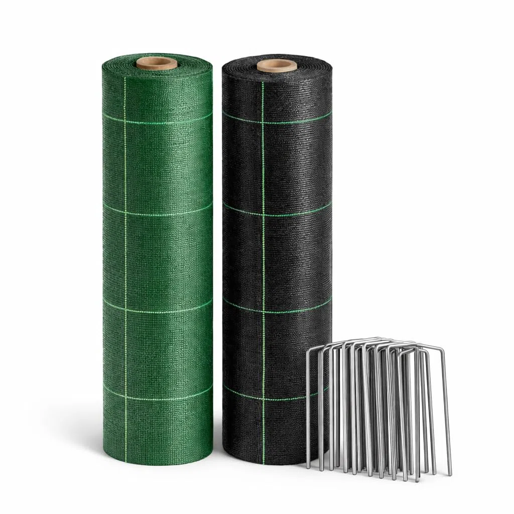 Pinto FERRAMENTA Telo Pacciamatura 100 g/m² Professionale Anti Erbacce Tessuto Resistente Riutilizzabile Drenante Verde o Nero per Orto Giardino Aiuole e Uso Agricolo Anti UV (1.5x50mt, Nero)