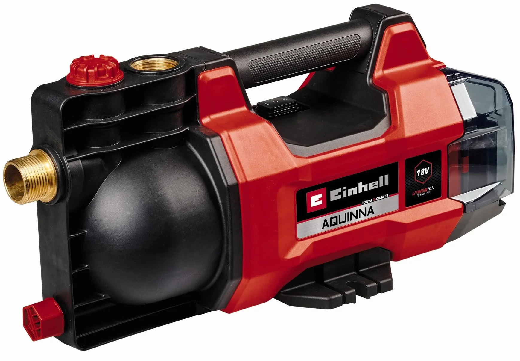 Einhell Pompa da giardino a batteria AQUINNA 18/28 Power X-Change (18 V, max. 2800 l/h, portata max. 25 m, modalità ECO/boost, protezione antigelo, protezione da sovraccarico, senza batteria)