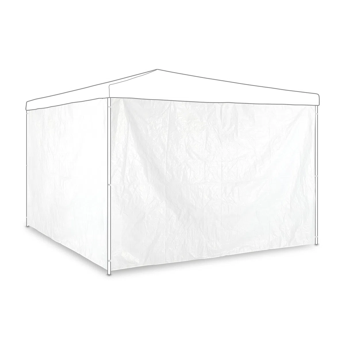 Relaxdays Tende per Gazebo Laterali, Set da 2, Telo Impermeabile in PVC, Pareti 3x2 m, Senza Finestre, para Sole, Bianco