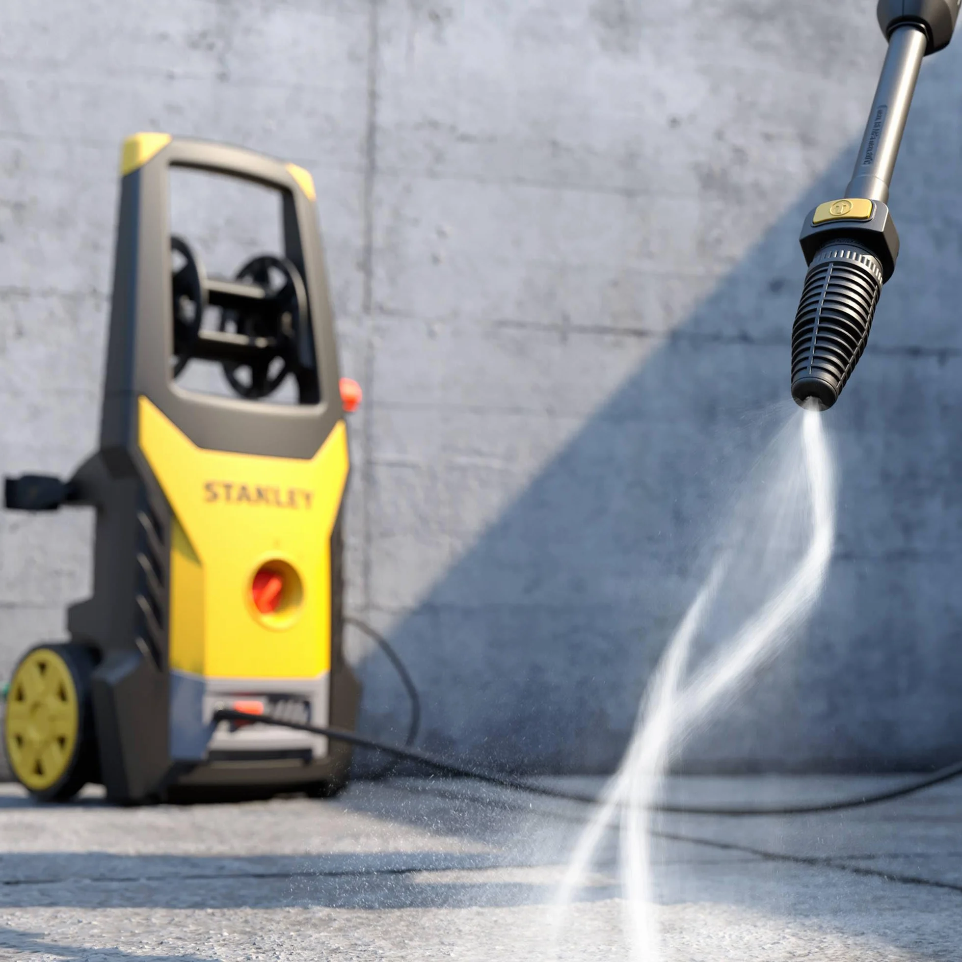 Stanley Idropulitrice SXPW19BX | ad Alta Pressione | per Auto ed Esterni Casa | con Lavapavimenti e Spazzola Fissa | Pressione max. 150 bar | Portata max. 440 l/h | Assorbimento 1900 W
