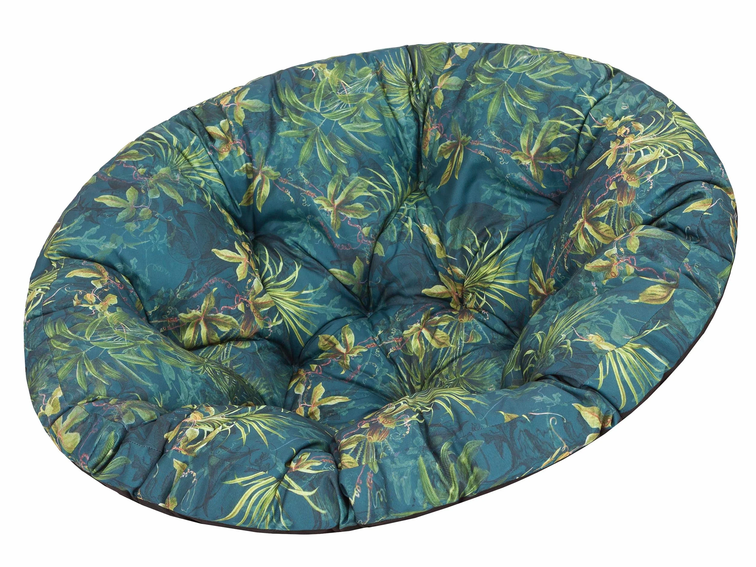 Imbottitura per poltrona Papasan, cuscino di ricambio, diametro 114 cm, cuscino imbottito, made in EU, motivo: erba verde