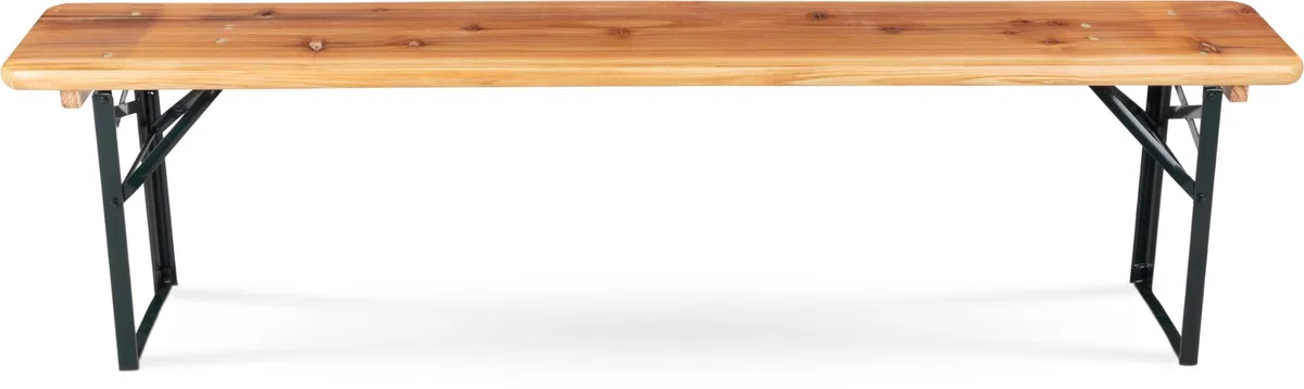 Stagecaptain BBB-170 Hirschgarten Panca Da Birreria Set 4 Pezzi - 4 robuste panche lunghe da 170 cm - Cerniere metalliche stabili - Superficie verniciata - Pieghevole - Seduta in legno - Naturale