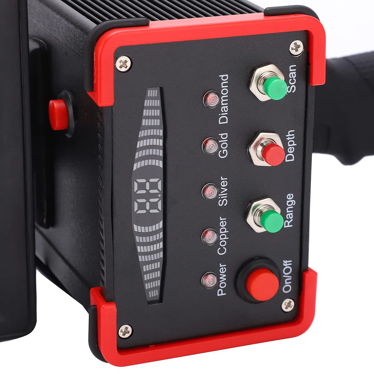 AKS Metal Detector,Portata 100 M profondità 16 M A Lungo Raggio Portatile Professionale Ad Alta Sensibilità Ricaricabile Rilevatore di Tesori in Metallo Sotterraneo Scanner Dorato Diamante con(EU)