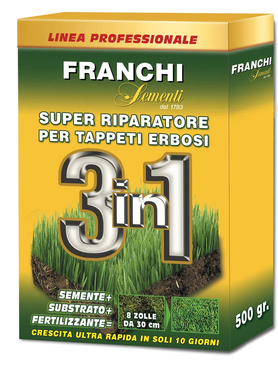 Riparatore Prato 3in1 - Sermenti Prato per Risemina con Concime e Terriccio per Rapida Ricrescita