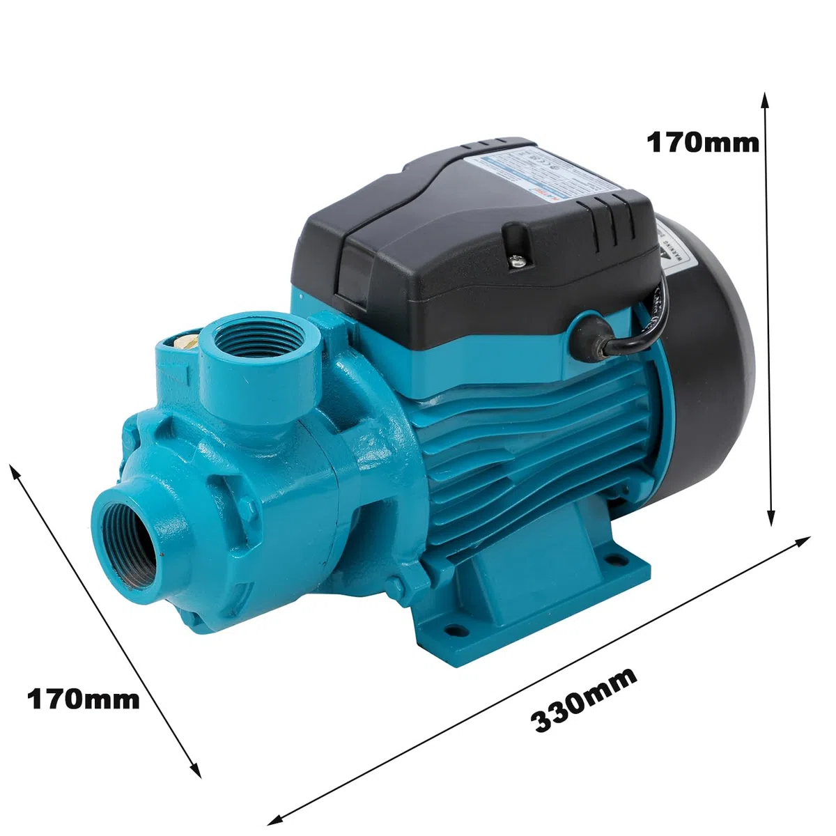 KATSU Elettropompa Periferica 1/2 HP 220V Pompa per Acqua Periferica Centrifuga Elettrica Industriale Per Acqua Pulita, per Giardini di Casa, Laghetti e Fattorie 151112