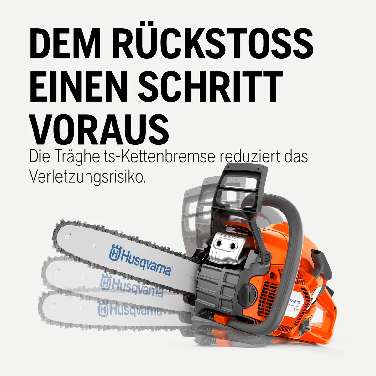 Husqvarna Motosega Husqvarna 130 per Uso Casa e Giardino Potente e Leggera con Barra da 35 cm e Motore X-Torq, 38 cm³, 1.5 kW e soli 4.7 Kg di peso