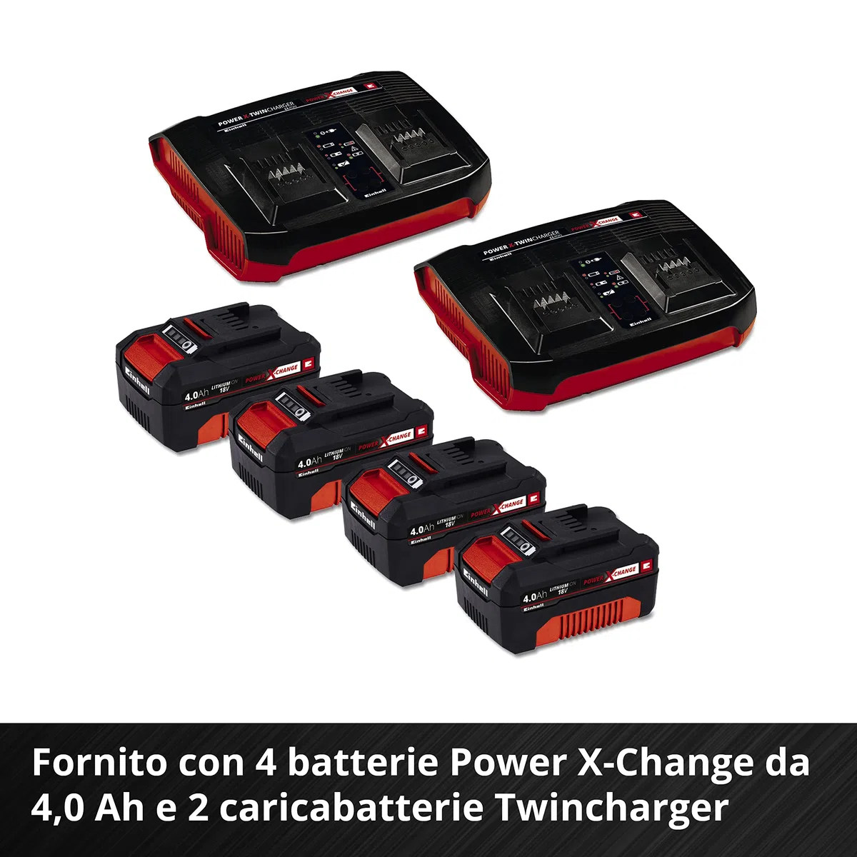 Einhell Professional Tosaerba a batteria GP-CM 36/47 S HW Li Kit Power X-Change (36 V, 47 cm larghezza di taglio, 700 m², trazione semovente, Brushless, funzione mulching incl. 4x 4,0 Ah batteries, 2x