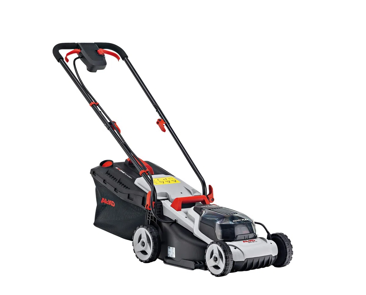 AL-KO - Tosaerba a batteria - 20V max. /2.5Ah, taglio 34 cm, alzo Centralizzato, scocca polipropilene. Batteria e caricabatteria inclusi. Ideale 200mq.