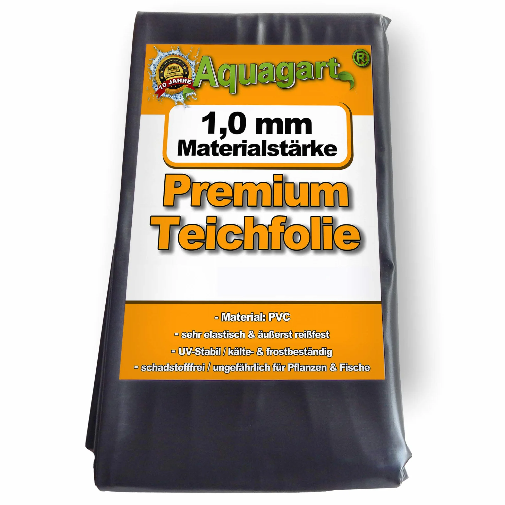 Telo per laghetto in PVC 5m x 6m 1,0mm, pellicola nera per il laghetto da giardino
